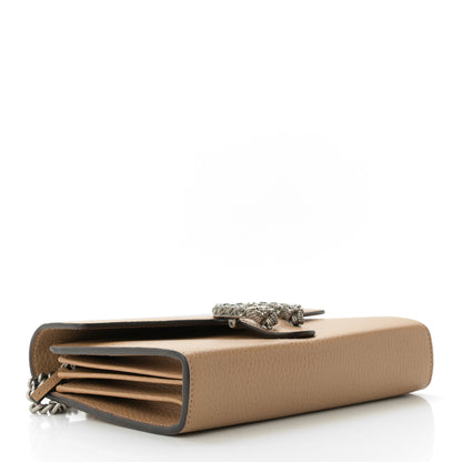 Gucci Dollar Calfskin Crystal Mini Dionysus Chain Wallet Natural Tan Black Diamond 4 of 9