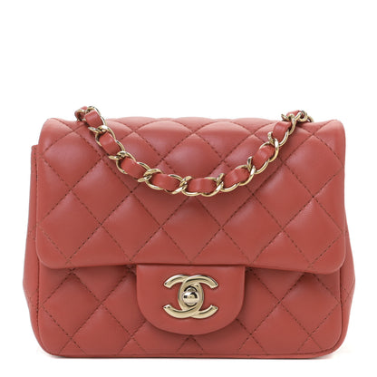 Chanel Lambskin Quilted Mini Square Flap Brown 1 of 11