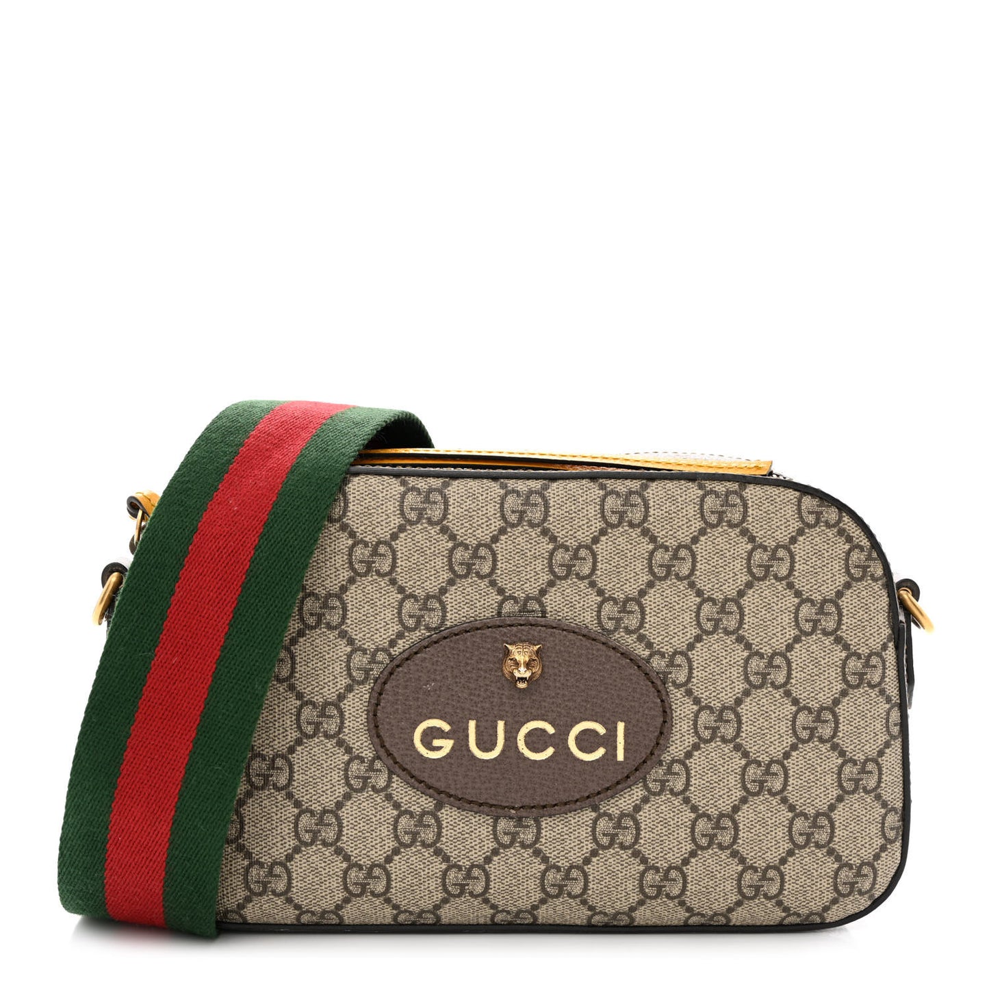 GG Supreme Monogram Web Neo Vintage Shoulder Bag Beige New Acero Crop