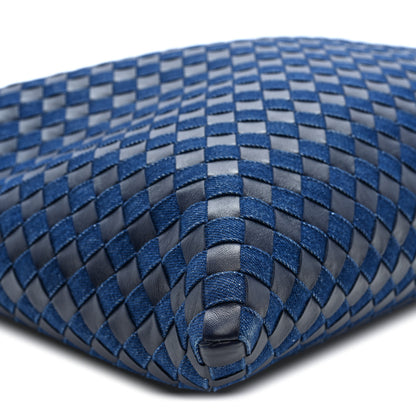 Bottega Veneta Denim Nappa Intrecciato Large Hop Abyss Indigo 8 of 9