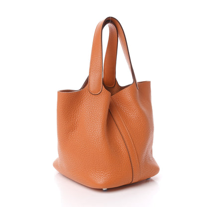 Hermes Taurillon Clemence Picotin Lock 18 PM Orange 3 of 10