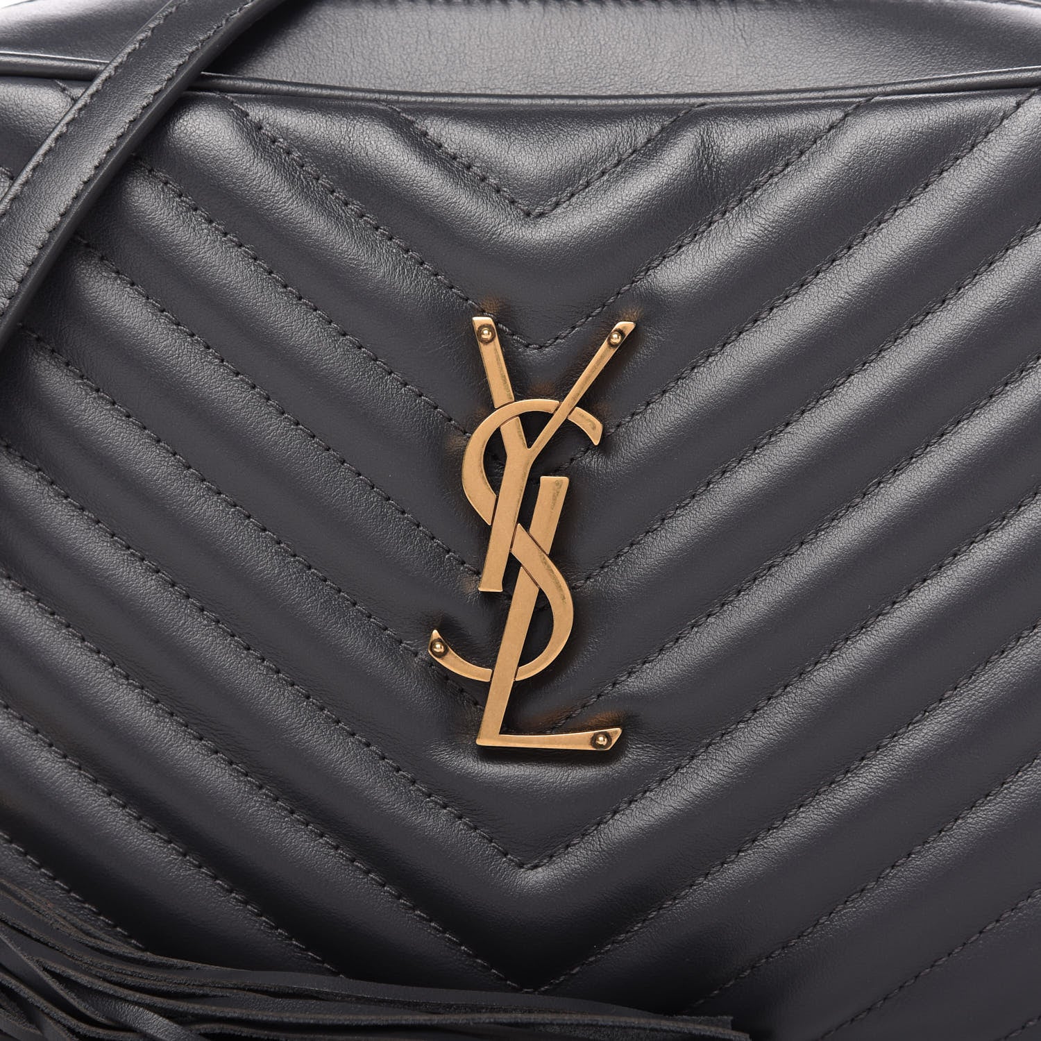 Saint Laurent Calfskin Matelasse Monogram Lou Camera Bag Dark Smog 10 of 10
