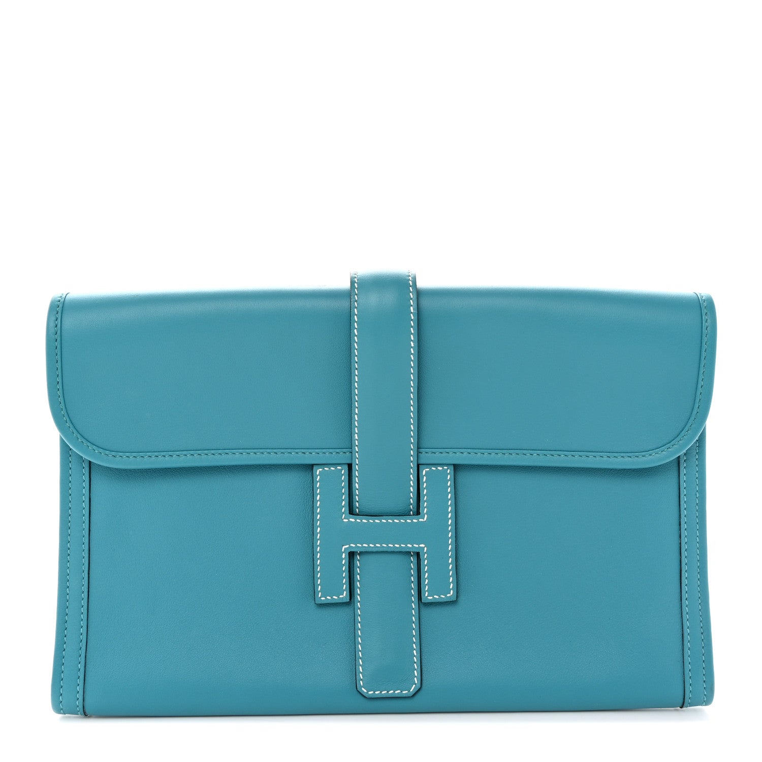 Hermes Swift Jige PM Clutch Blue Jean 1 of 10
