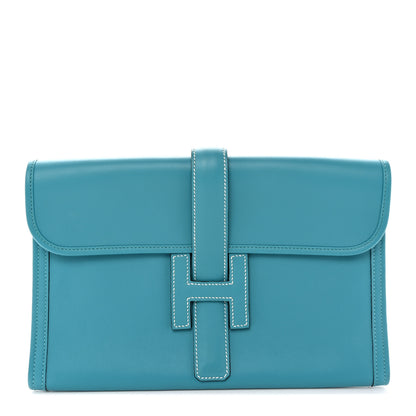 Hermes Swift Jige PM Clutch Blue Jean 1 of 10