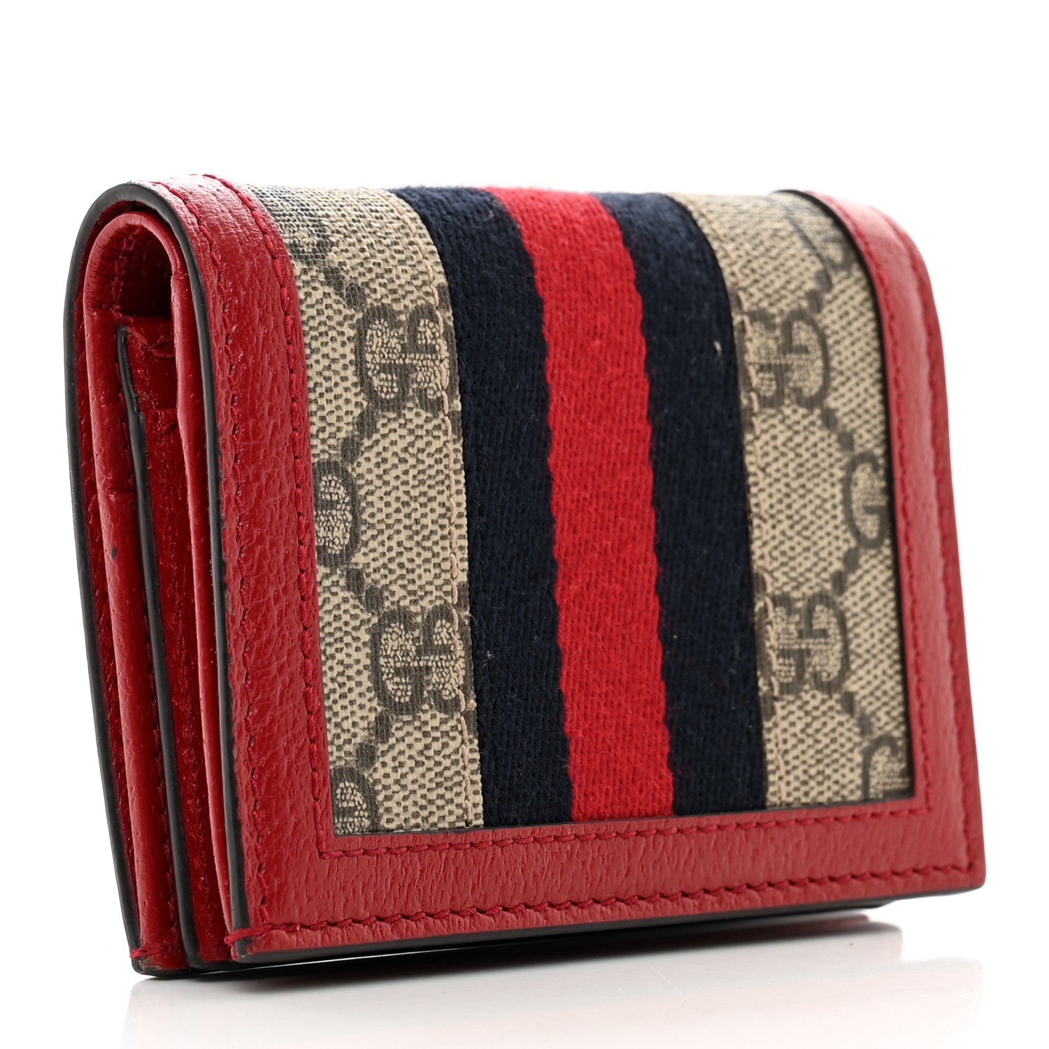 Gucci GG Supreme Monogram Queen Margaret Card Case Red 3 of 7