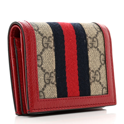 Gucci GG Supreme Monogram Queen Margaret Card Case Red 3 of 7