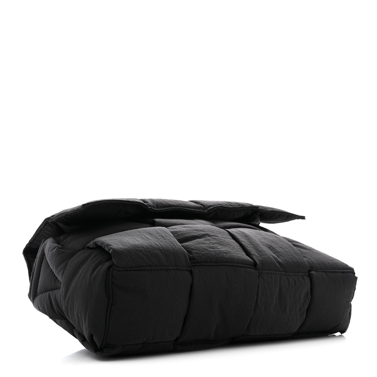 Bottega Veneta Nylon Intrecciato Padded Tech Cassette Bag Black