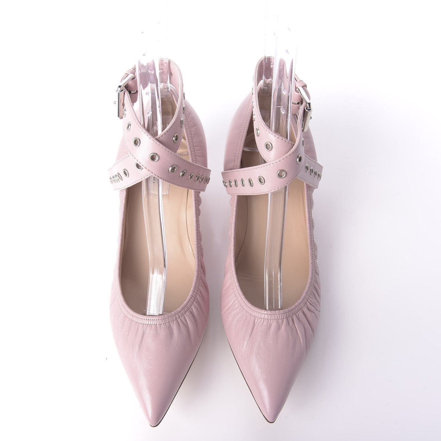Nappa Love Latch Cross Strap 45mm Pumps 37.5 Cipria