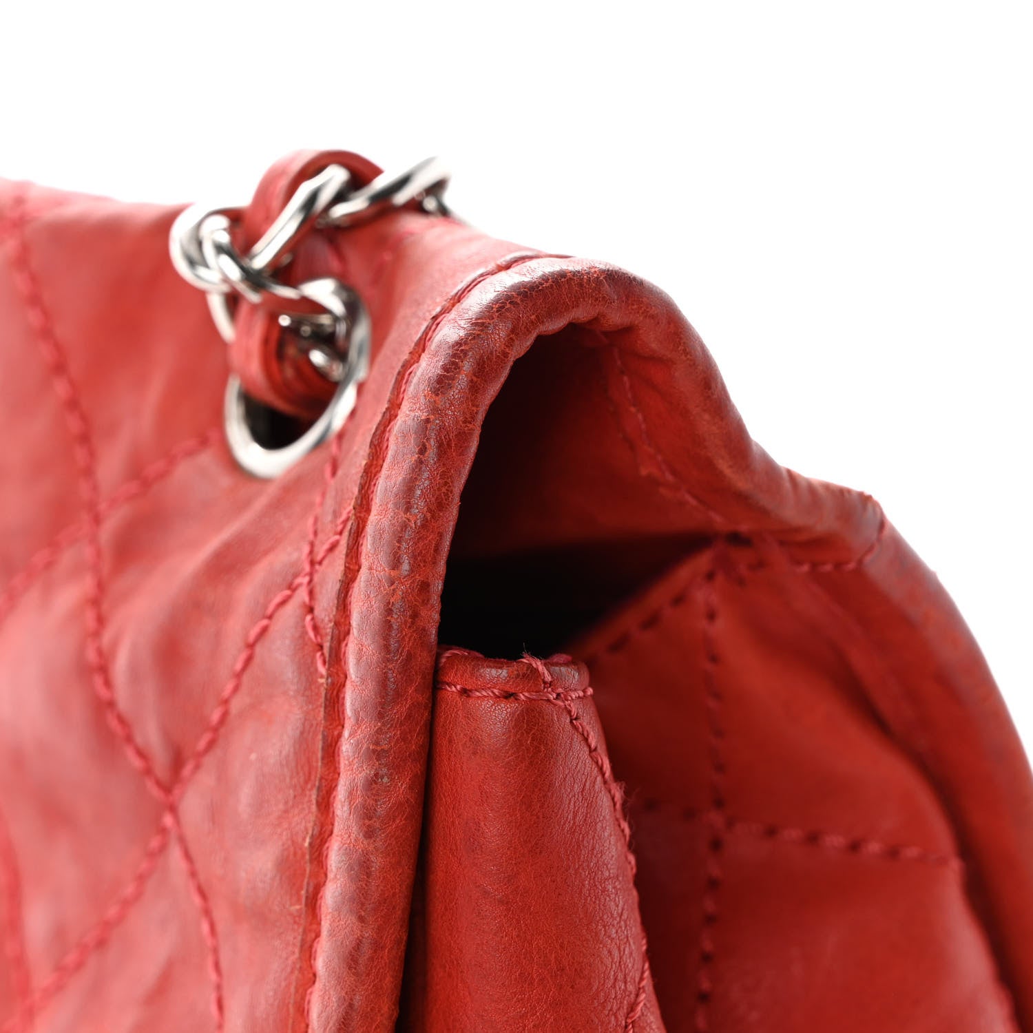 Chanel Grained Calfskin Medium Natural Beauty Flap Red 13 of 13