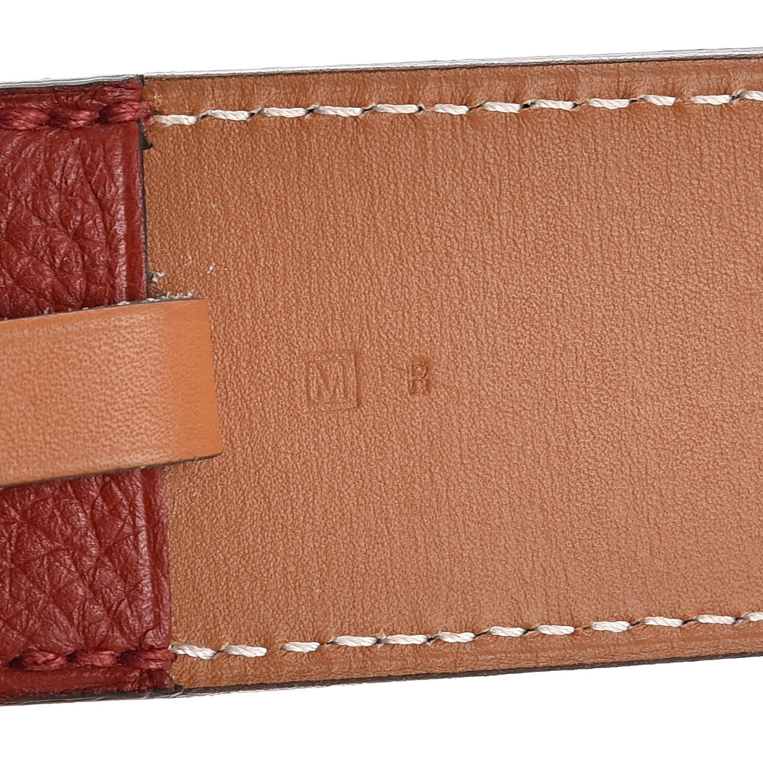 Hermes Togo Etriviere 32mm Belt 90 Brique 4 of 7