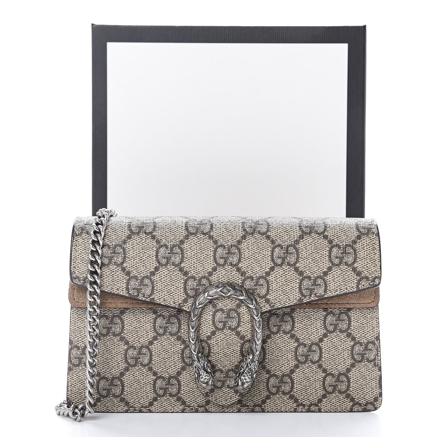 GG Supreme Monogram Super Mini Dionysus Shoulder Bag Taupe