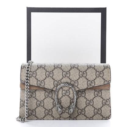 Gucci GG Supreme Monogram Super Mini Dionysus Shoulder Bag Taupe 10 of 10