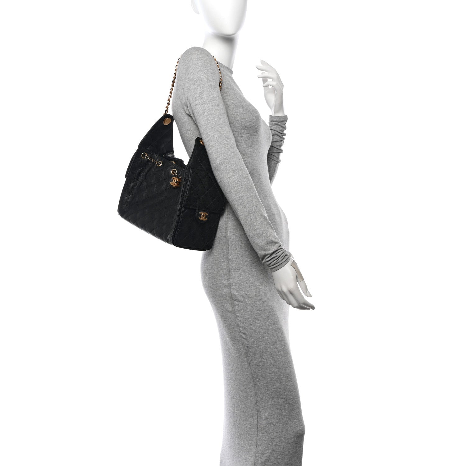 Chanel Caviar Quilted Small Chanel 25 Handbag Black 2 of 11