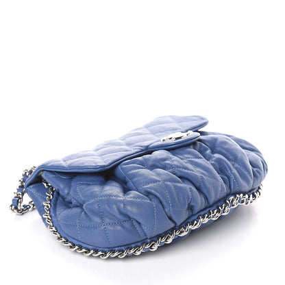 Chanel Washed Lambskin Chain Around Medium Messenger Blue 3 of 9