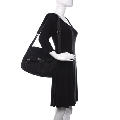 Prada Nylon Vela Messenger Bag Black 2 of 9
