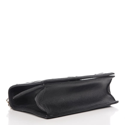 Christian Dior Grained Calfskin Medium Diorama Flap Bag Black 4 of 18