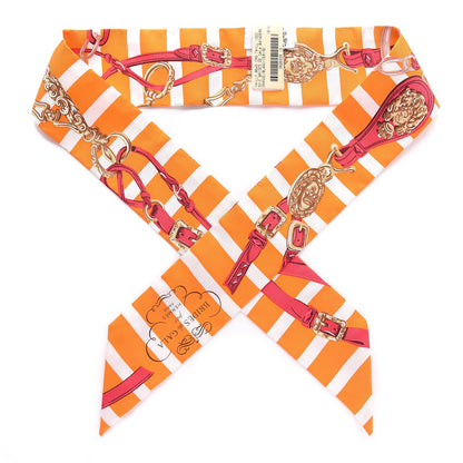 Hermes Silk Brides de Gala Bayaderes Twilly Orange Blanc Cherry 1 of 6