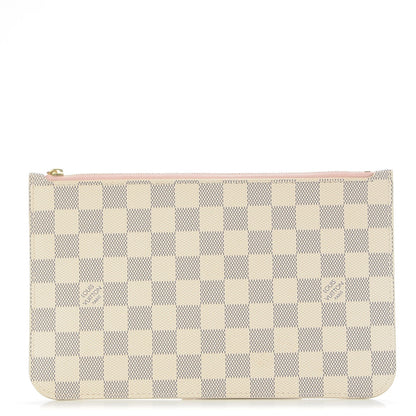 Louis Vuitton Damier Azur Neverfull MM GM Pochette Rose Ballerine 1 of 8