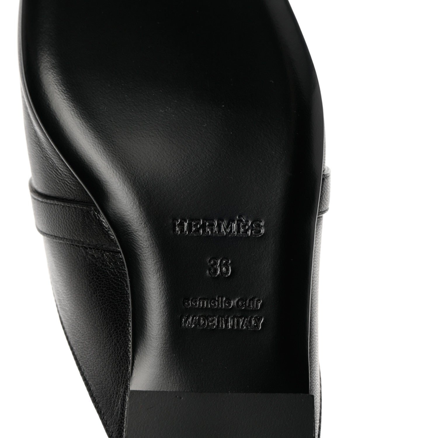 Hermes Goatskin Oz Mules 36 Black 13 of 18