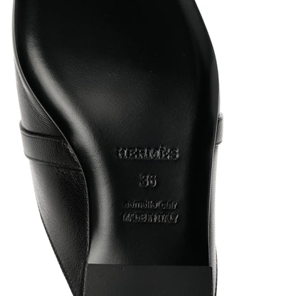 Hermes Goatskin Oz Mules 36 Black 13 of 18