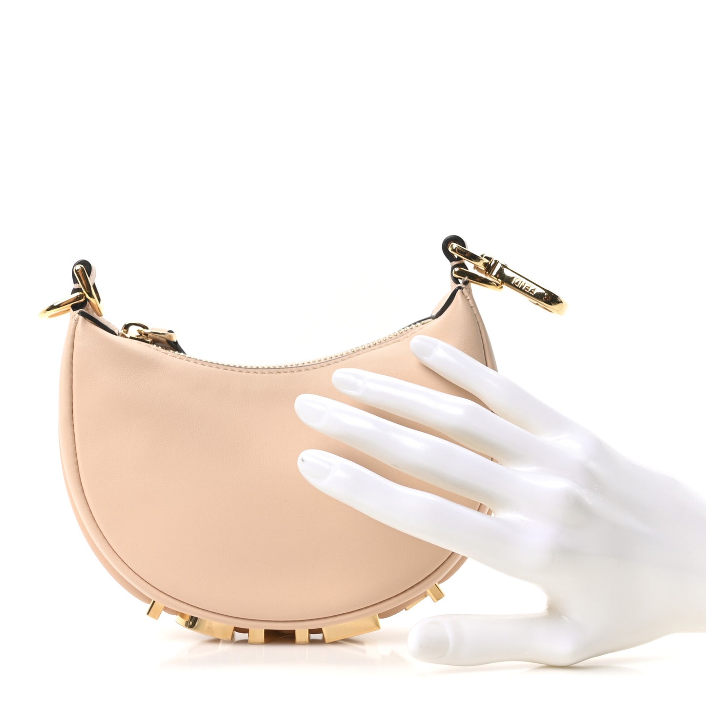 Vitello Grace Matte Nano Fendigraphy Hobo Charm Light Rose