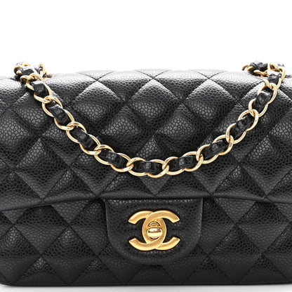 Chanel Caviar Quilted Mini Rectangular Flap Black 7 of 9