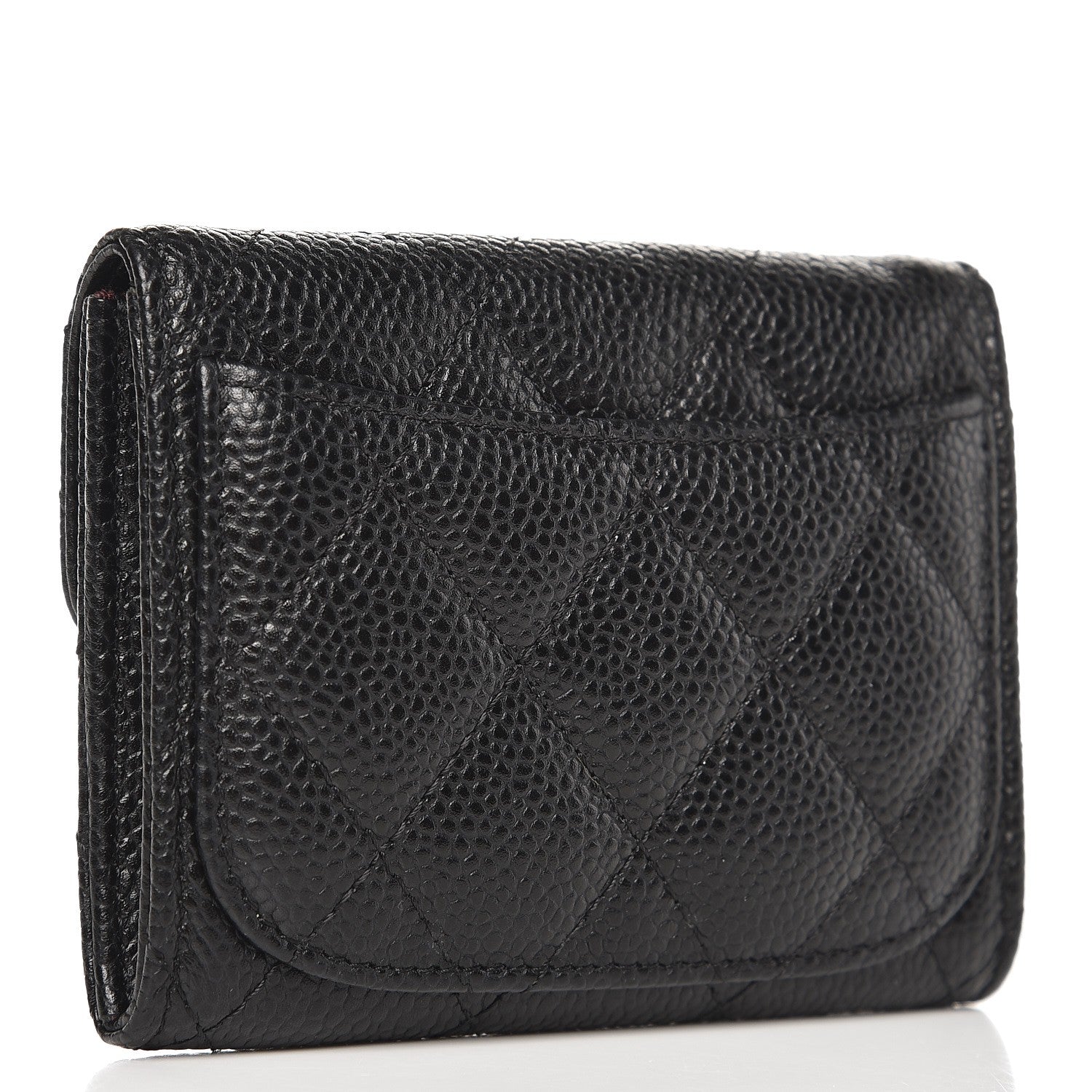 Chanel Caviar Quilted Card Holder Wallet Black 3 of 9