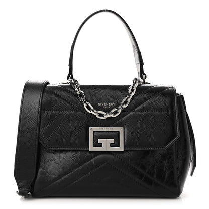 Givenchy Creased Patent Calfskin Small ID Flap Black 1 of 9