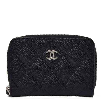 Chanel Caviar Quilted Zip Coin Purse Black 1 of 7