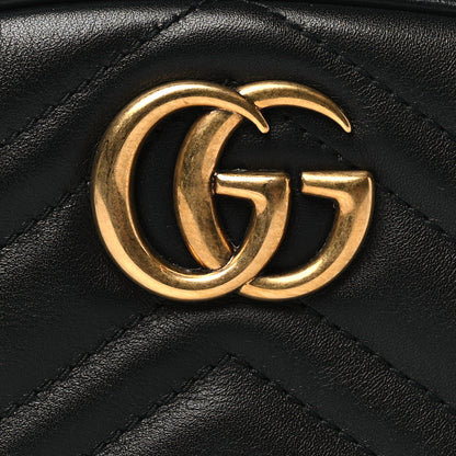 Gucci Calfskin Matelasse GG Marmont Belt Bag 95 38 Black 8 of 11