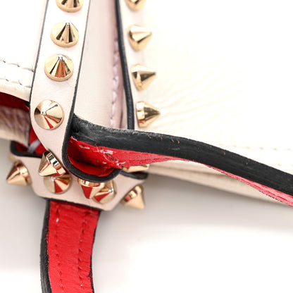 Christian Louboutin CHRISTIAN LOUBOUTIN Calfskin Degrade Leopard Print Spikes East West Cabata Tote White Multi 17 of 17