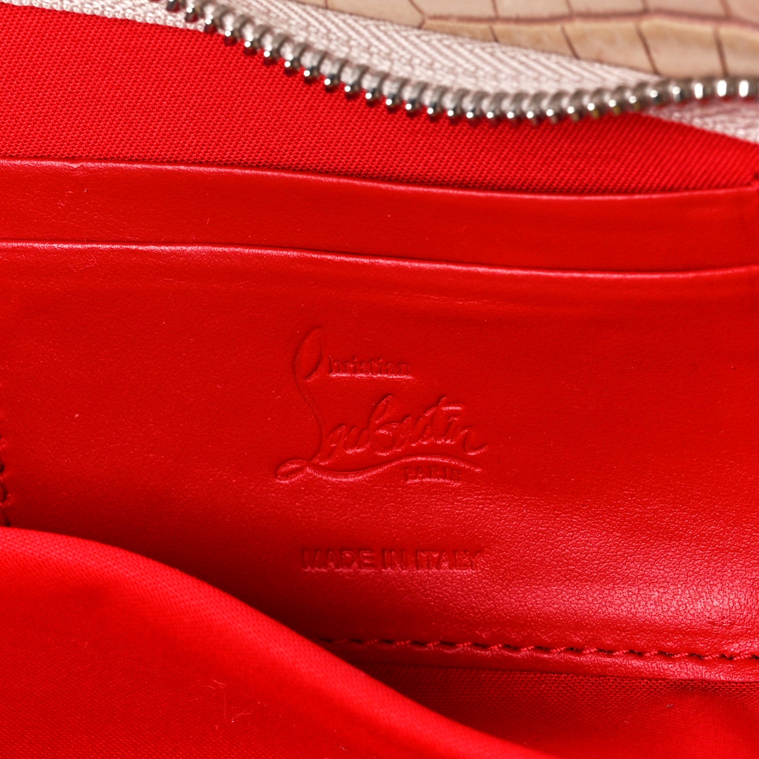 Christian Louboutin Loubitwist Crocodile Embossed Clutch Leche 6 of 10