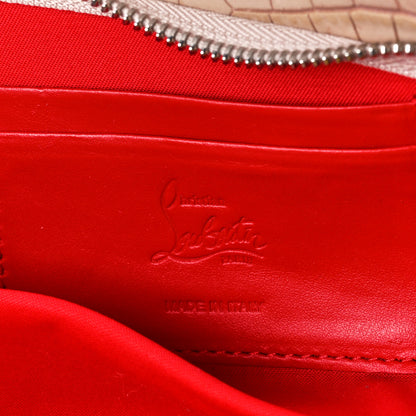 Christian Louboutin Loubitwist Crocodile Embossed Clutch Leche 6 of 10