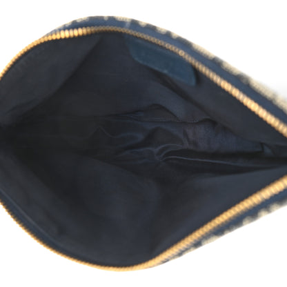 Christian Dior Monogram Mini Saddle Pochette Navy 9 of 12