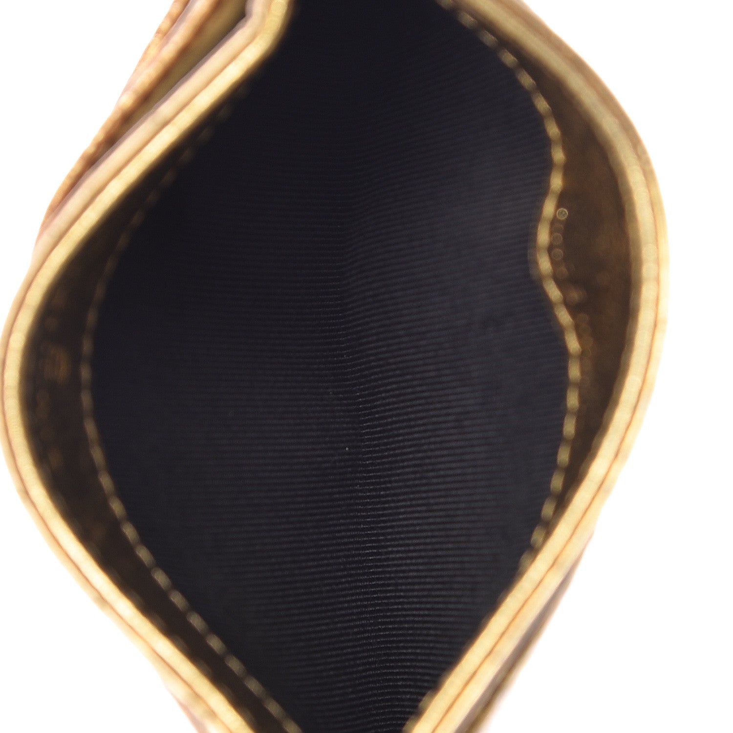 Chanel Metallic Calfskin Crocodile Embossed Cocodile Card Holder Gold 5 of 9