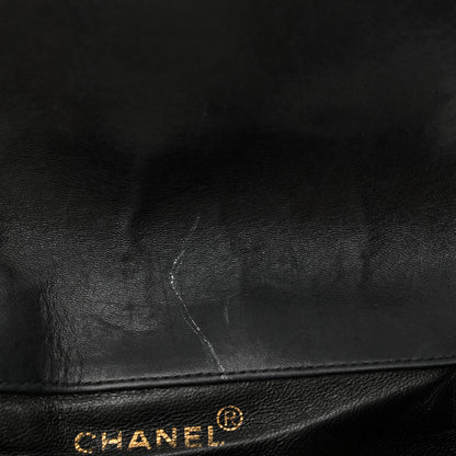 Chanel Lambskin Quilted Drawstring Backpack Black 12 of 15