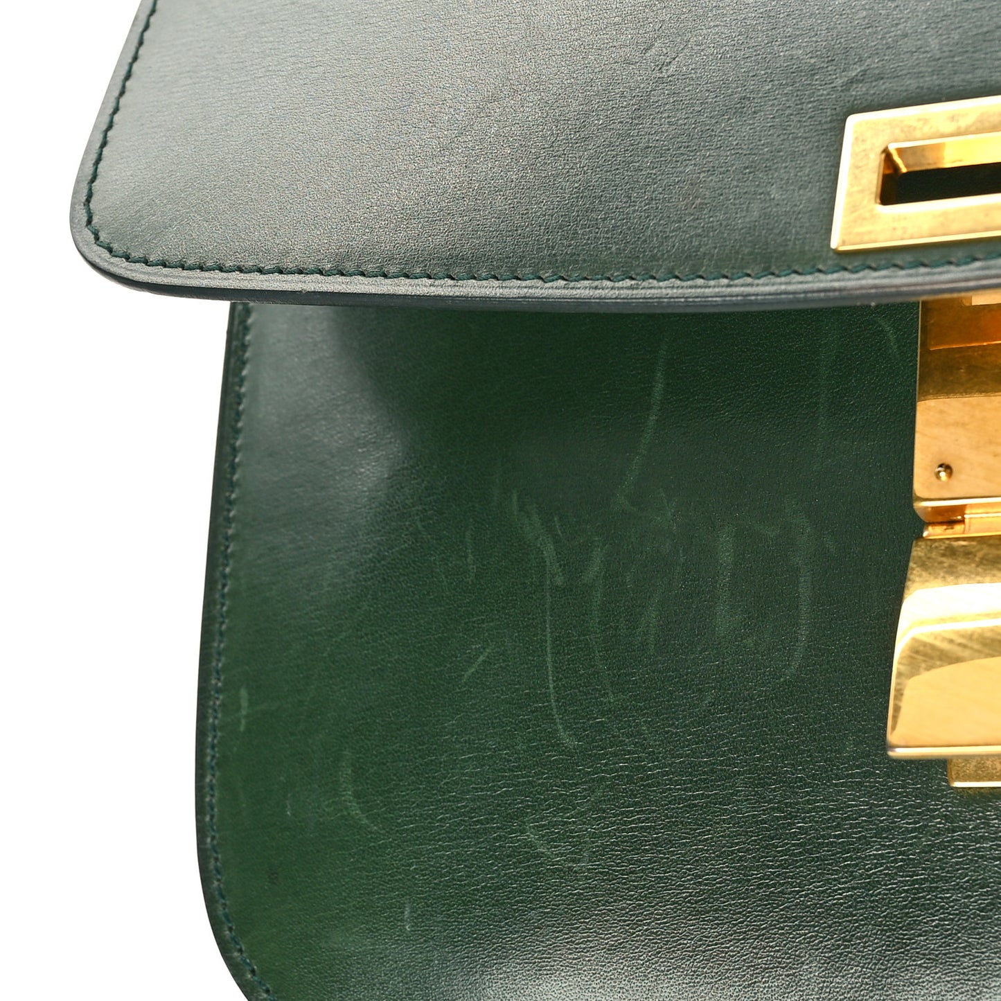 Box Calfskin Classic Box Medium Flap Bag Forest