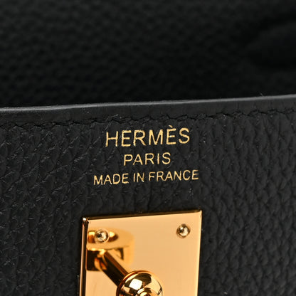 Hermes Togo Kelly Retourne 25 Black 6 of 12