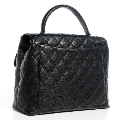 Chanel Caviar Quilted Jumbo Kelly Flap Black 3 of 8