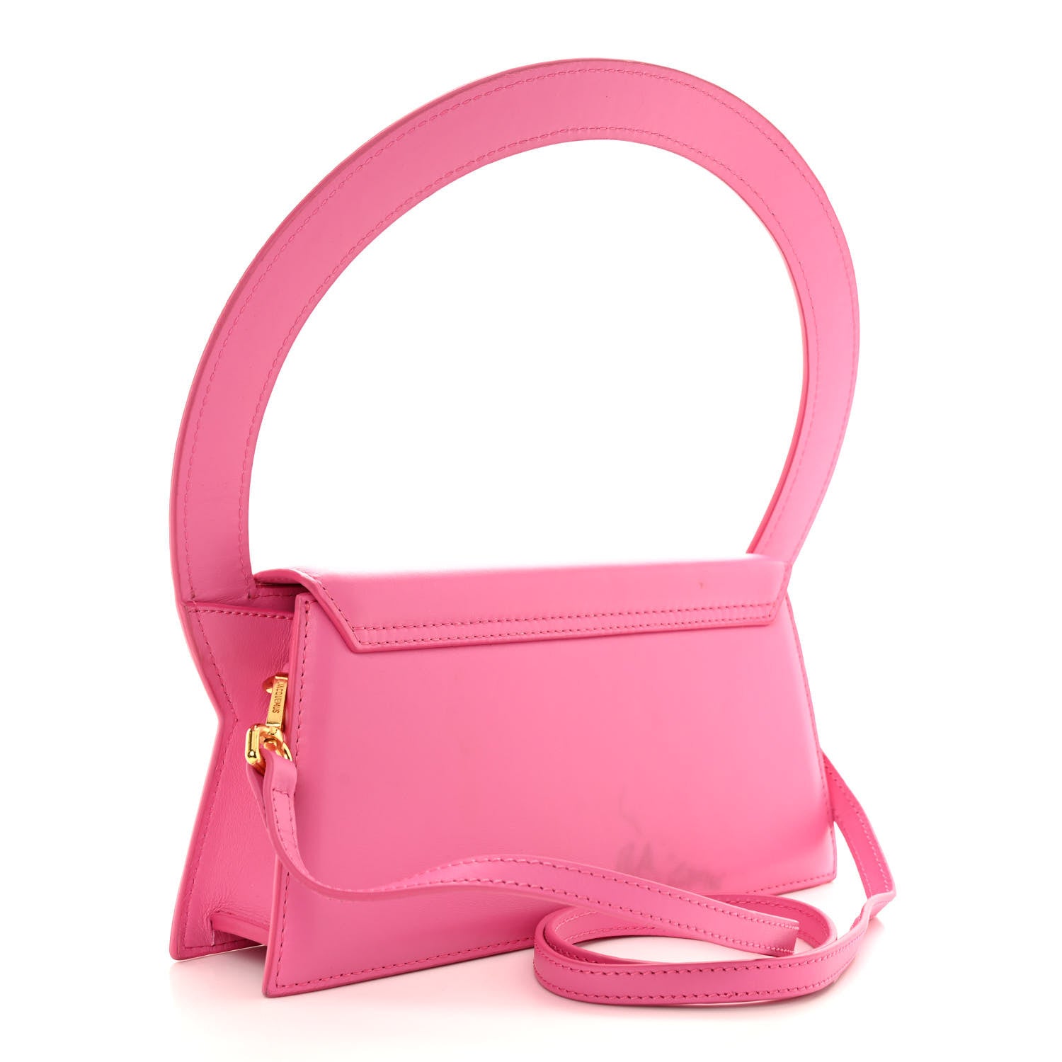 Jacquemus Smooth Calfskin Le Sac Rond Pink 3 of 18