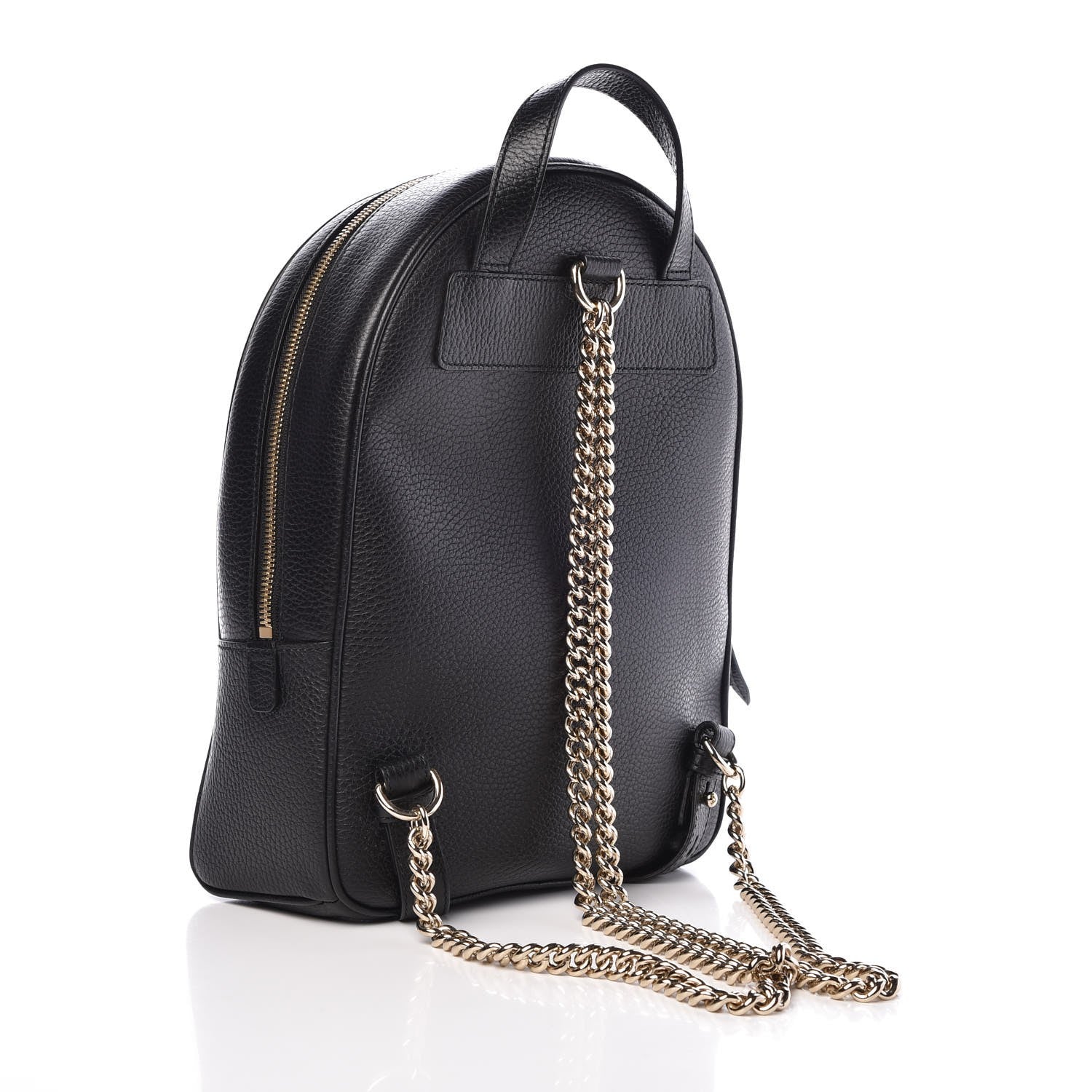 Gucci Pebbled Calfskin Soho Chain Backpack Black 3 of 7