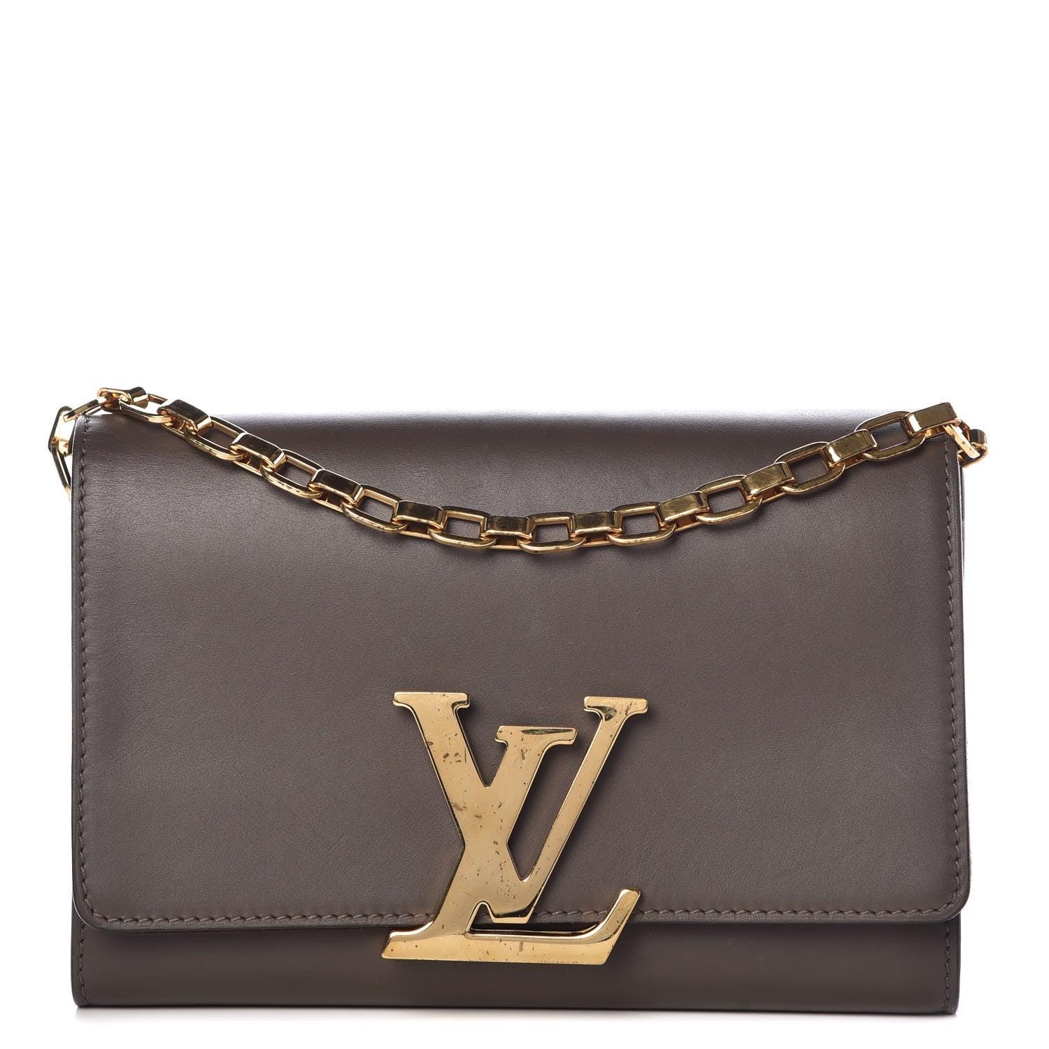 Louis Vuitton Calfskin Chain Louise GM Granit 1 of 7