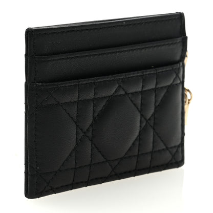 Christian Dior Lambskin Cannage Lady Dior Card Holder Black 3 of 6