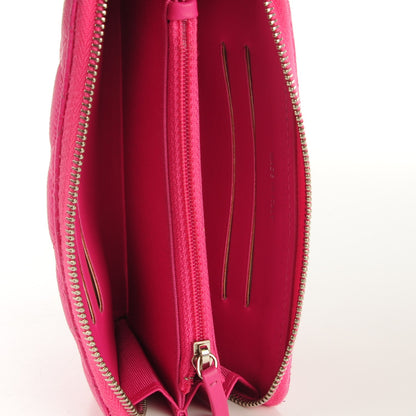 Chanel Caviar Quilted Small Zip Around Wallet Fuchsia 5 of 8