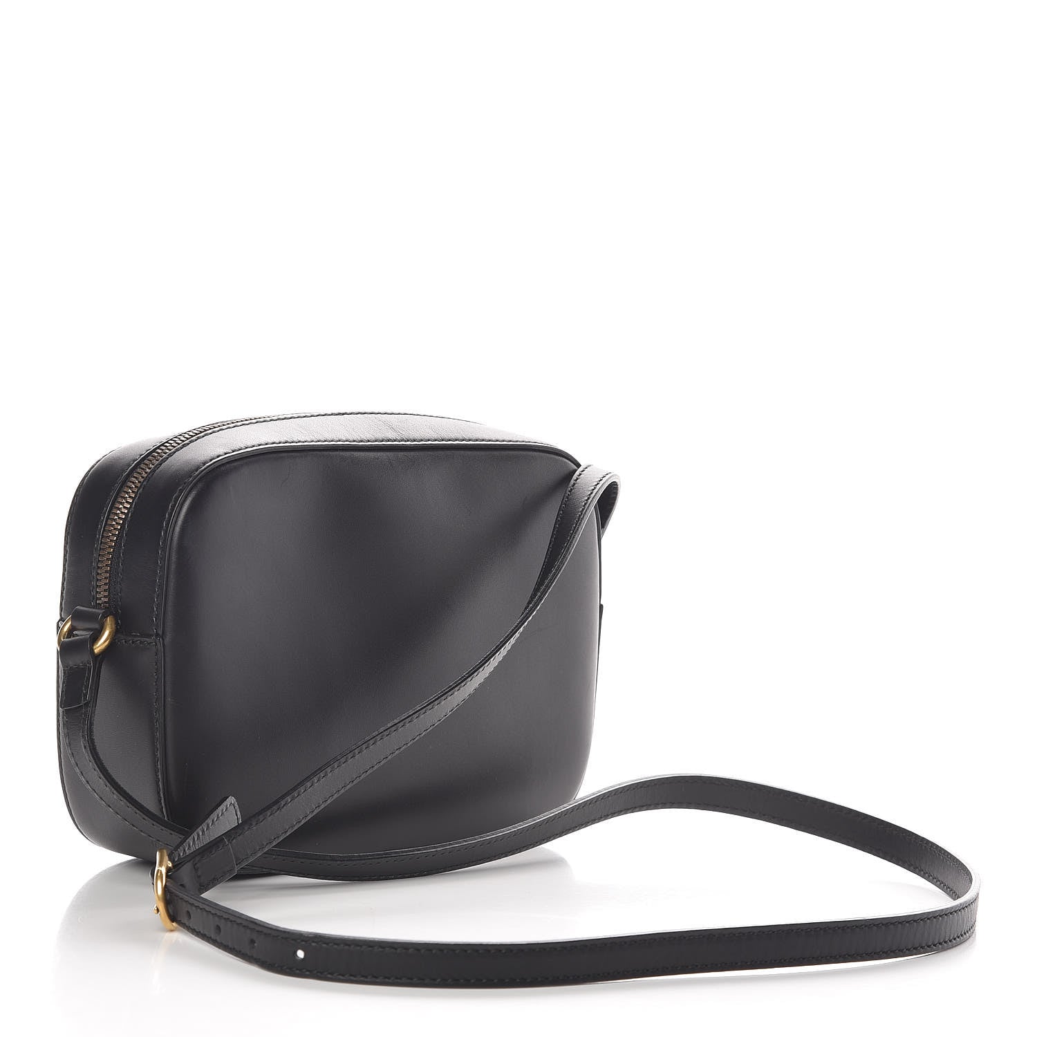 Gucci Calfskin Web Small Webby Bee Shoulder Bag Black 3 of 10