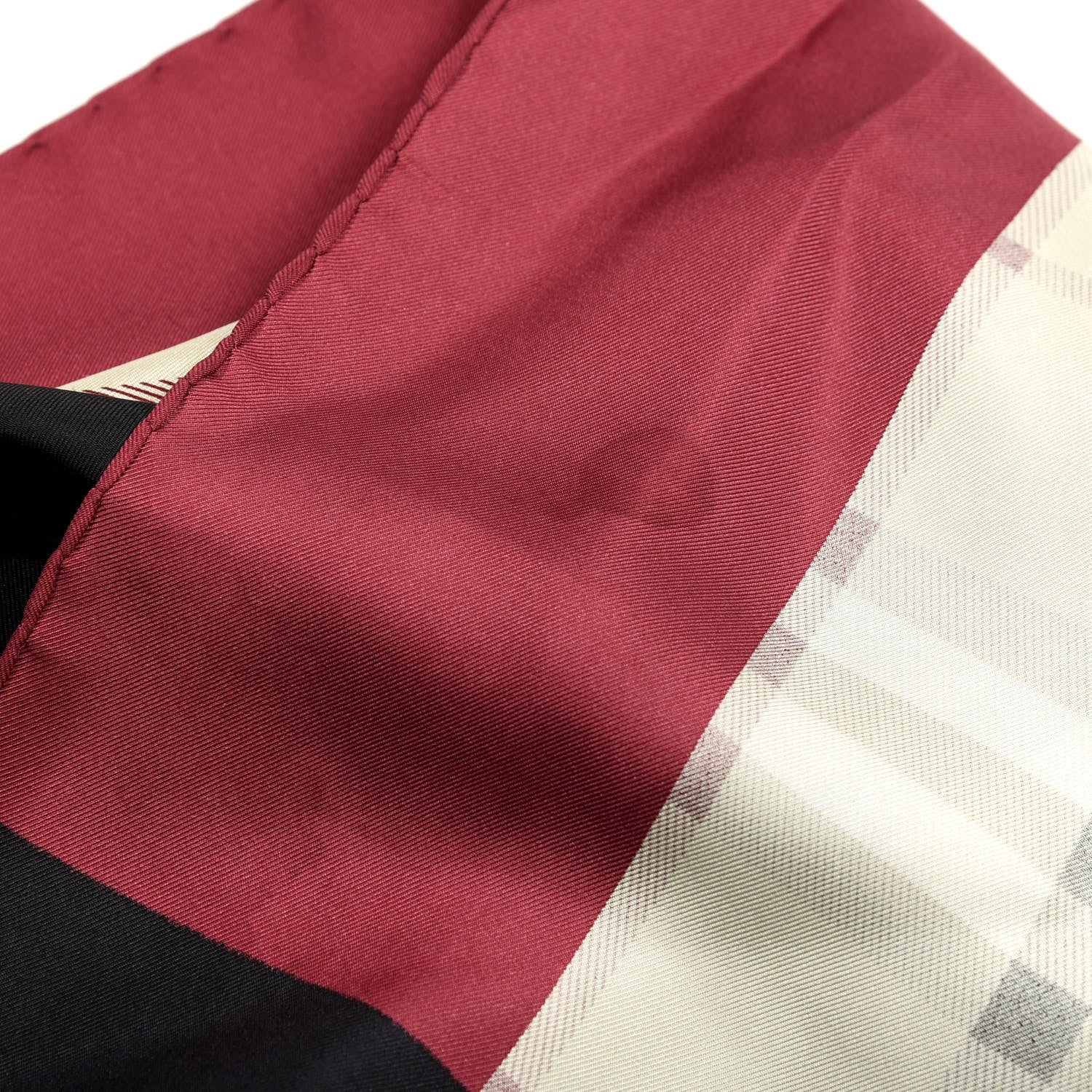 Burberry Silk House Check Square Scarf Beige Red Black 4 of 4