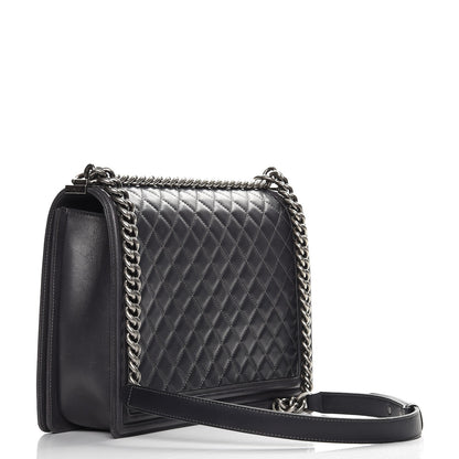 Chanel Lambskin Quilted Large Boy Flap Grey 3 of 11