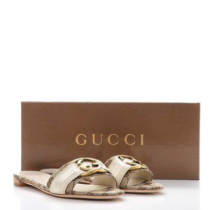 Gucci Monogram Web GG Slide Sandals 37 Off White 12 of 12