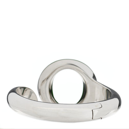 Tiffany Sterling Silver Green Jade Elsa Peretti Sevillana Cuff Bracelet 3 of 4