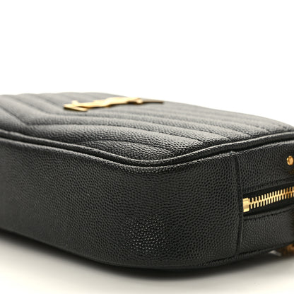 Saint Laurent Grain De Poudre Matelasse Monogram Mini Lou Camera Bag Black 9 of 9